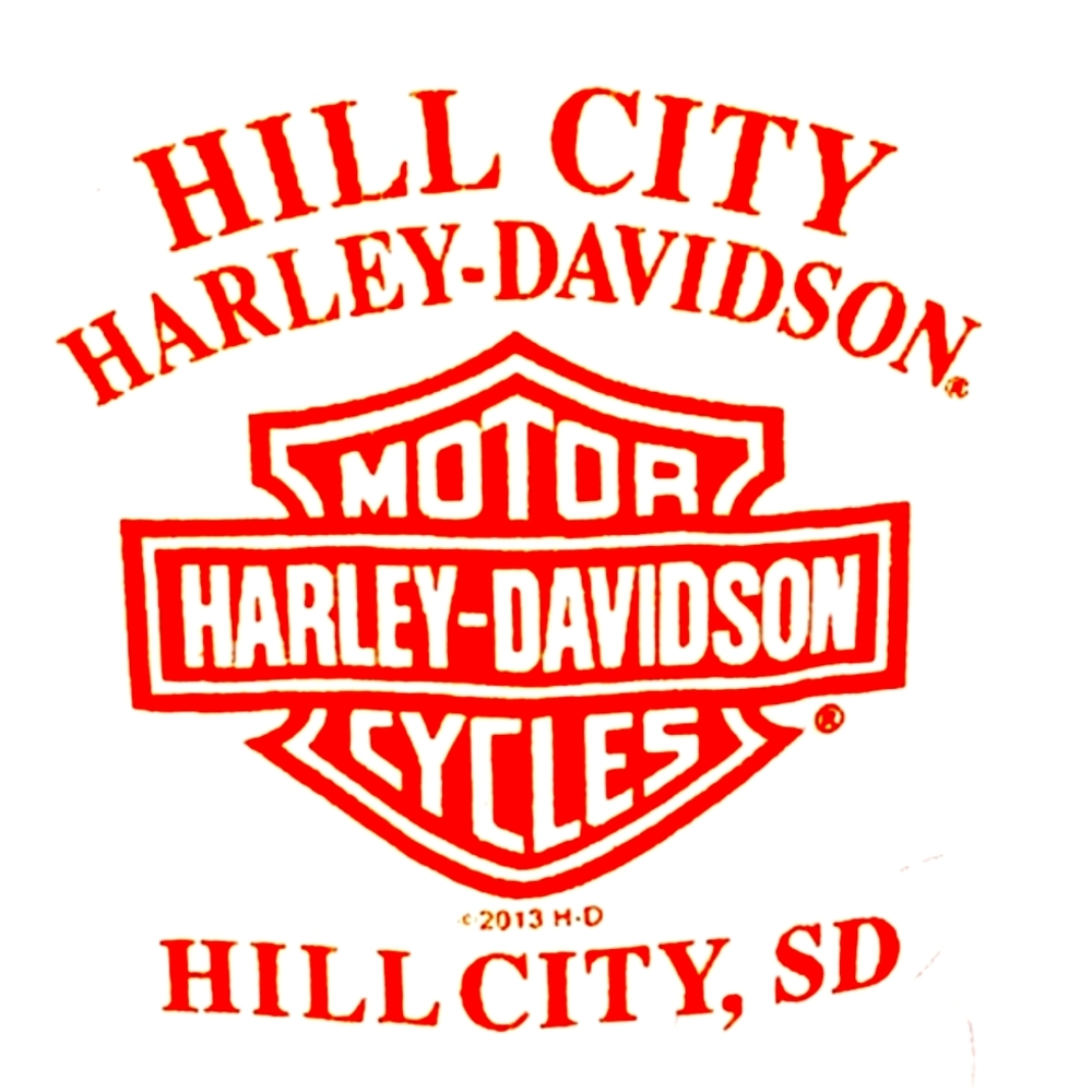 Ladies Vintage Hill City, SD Harley-Davidson Tee w/ Black Sparkle Logo Size L - Picture 4 of 11